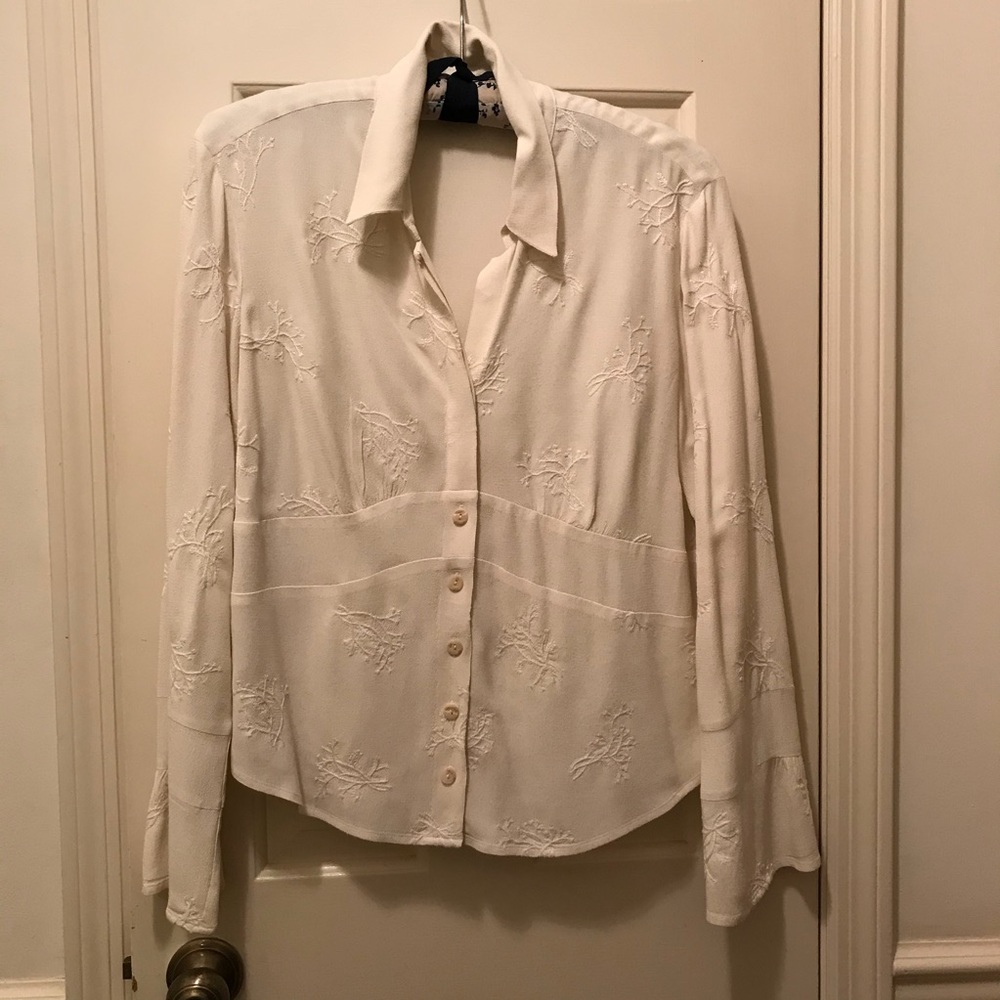 J Jill Embroidered Blouse